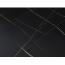 Стол обеденный SIGNAL GASTON черный мрамор/черный мат 100-135/100